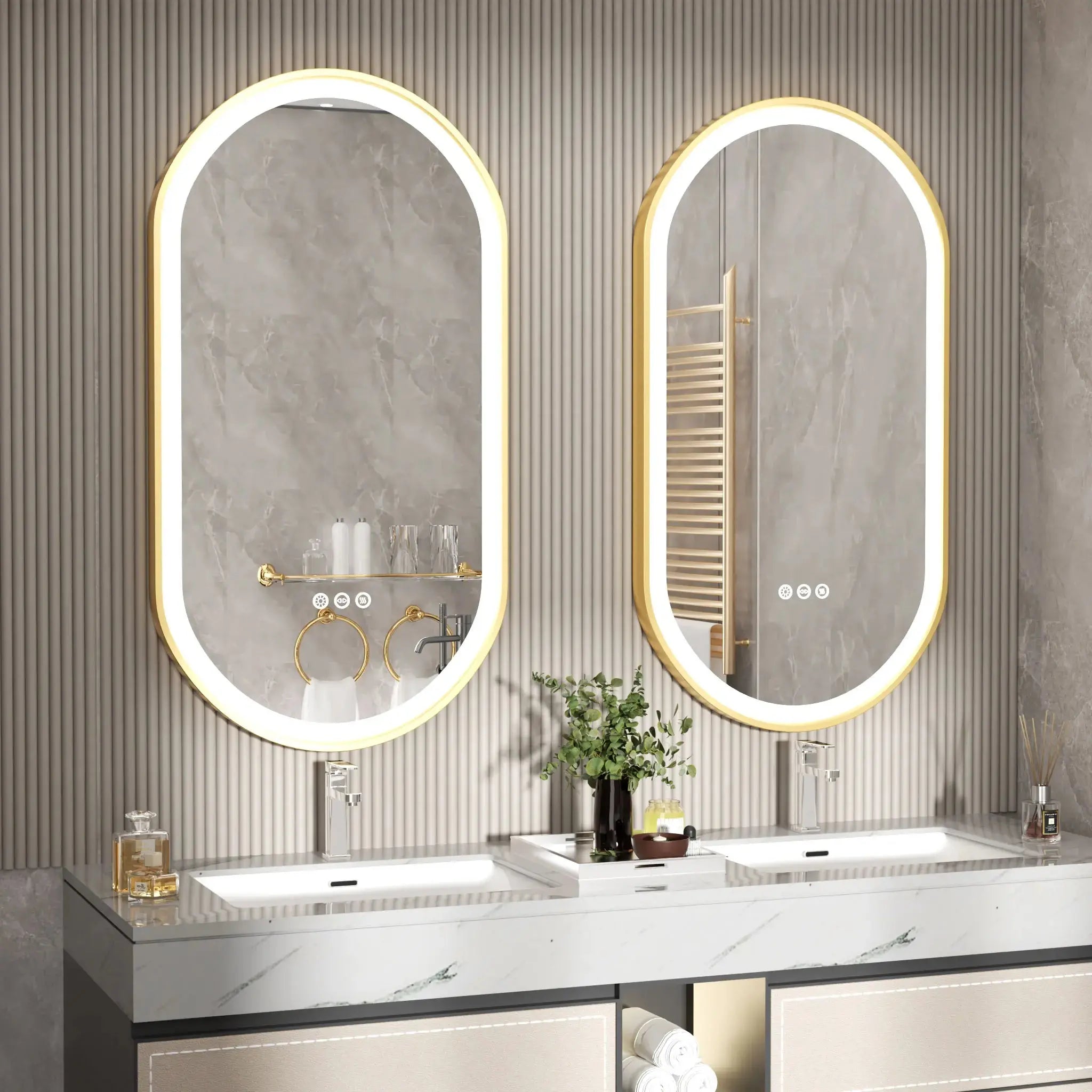 Grand Miroir Ovale LED - Déco-Havre.com