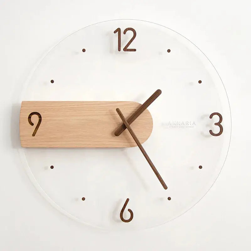 Horloge en Bois de 40 cm avec Verre - Déco-Havre.com
