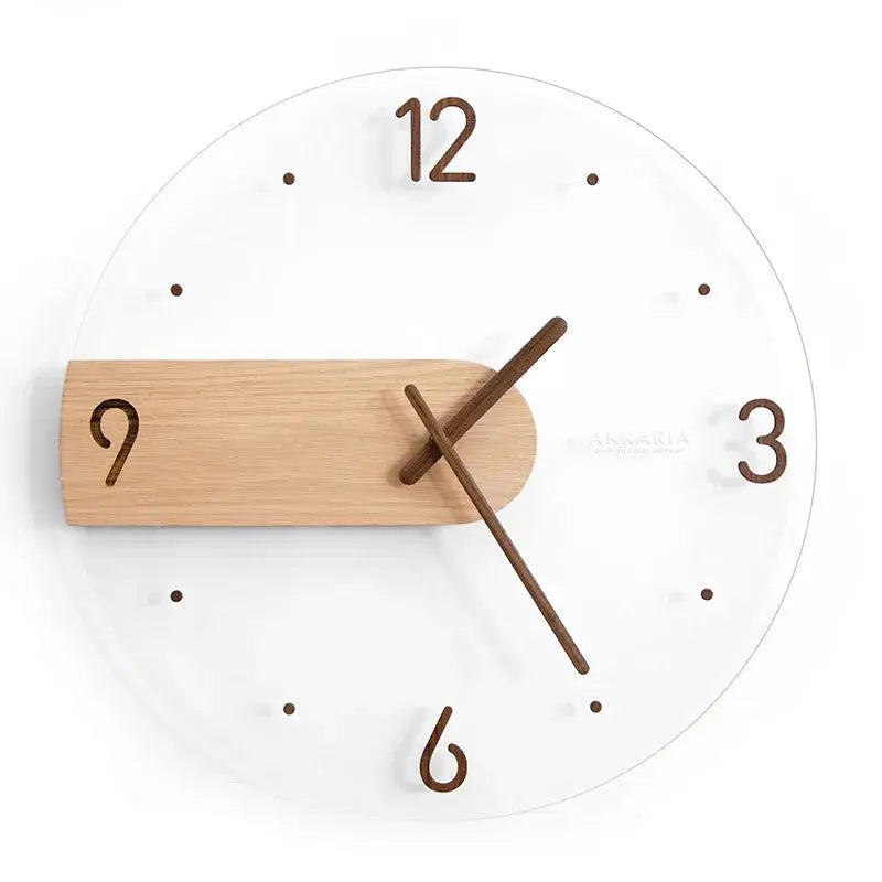 Horloge en Bois de 40 cm avec Verre - Déco-Havre.com